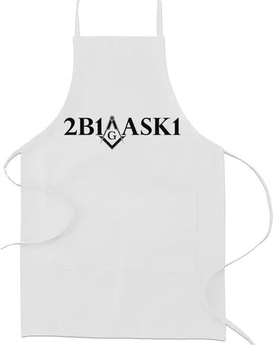 Vista 5 de 2B1ASK1 Square & Compass Masonic Cooking Kitchen Delantal - [Negro]