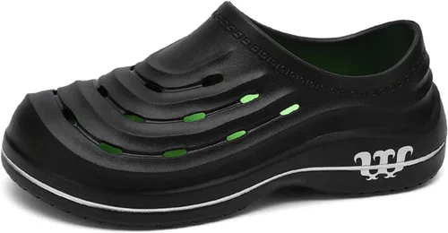 Vista 6 de Zuecos de jardín para mujeres y hombres, cómodos zapatos de trabajo antideslizantes, transpirables, ligeros, zapatos de chef, antideslizantes
