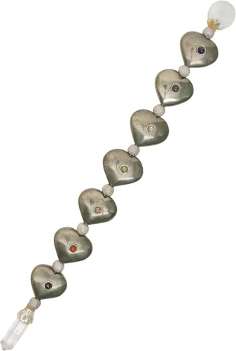 Vista 9 de Varita de cristal curativo de 7 chakras, potente equilibrio de energía y limpieza de aura, espiritual, reiki, meditación, yoga (varita esfera)