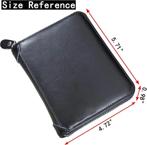 Vista 7 de Yuhan Pretty Cartera grande de cuero para pasaporte con 42 ranuras para tarjetas de crédito