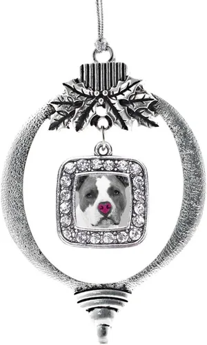 Vista 249 de Inspired Silver - Bon Voyage Cruise Ship Charm Ornamento – Adornos navideños cuadrados de plata con joyas de circonita cúbica