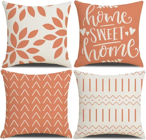 Vista 8 de Juego de 4 fundas de almohada cuadradas de 20 x 20 pulgadas, fundas de almohada cuadradas de 20 x 20 pulgadas, fundas de almohada bohemias y Negro