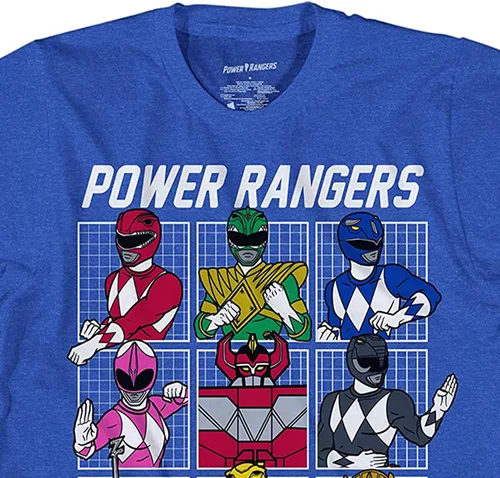 Vista 7 de Power Rangers Mighty Morphin Shirt - Mighty Morphin Boys Graphic T-Shirt