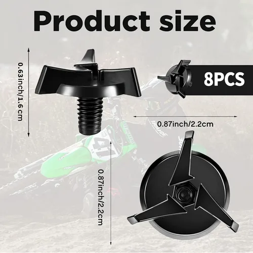 Vista 2 de 8 piezas de tornillos para casco de motocicleta - Tornillos para visera de casco de motocicleta, accesorios para casco, kit de tornillos para visera