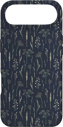 Vista 27 de Funda neutra Boho Dry Wildflower Meadow Botanical (azul marino) para iPhone 16