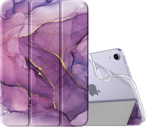 Vista 20 de MoKo Funda para el nuevo iPad mini 7 (A17 Pro) 2024, Funda para iPad mini de 6ª generación 2021 (21,08 cm), Funda para iPad mini 6, Funda trasera