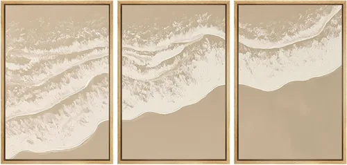 Vista 120 de SIGNWIN Lienzo enmarcado para pared, juego de arte sereno de pantanos con humedales verdes e ilustraciones de agua tranquila, arte moderno
