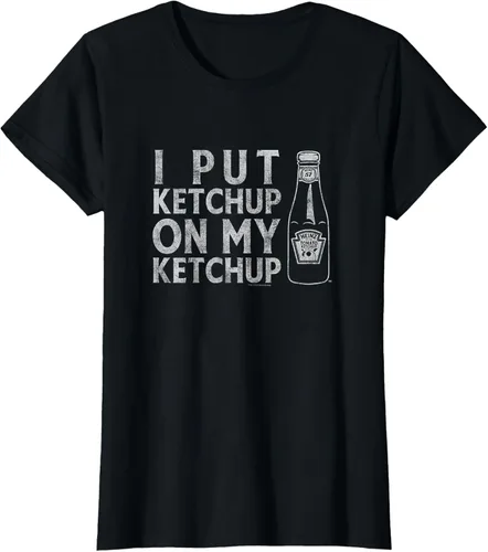Vista 10 de Heinz Tomato Ketchup I Put Ketchup On My Ketchup - Camiseta envejecida, Negro