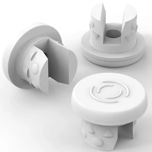 Vista 10 de Biomed Solutions - Tapón de goma butílica de 0.787 in con dos patas para liofilización y liofilización, botella de vidrio de liofilización, 100 Negro
