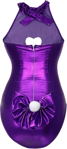 Vista 3 de shyhand Disfraz de anime de conejito senpai de una pieza, conjunto de medias para mujer