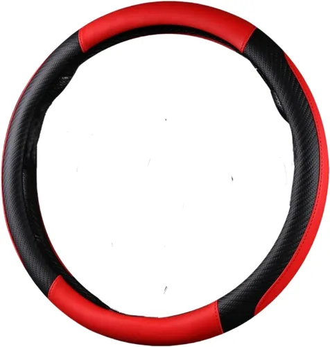Vista 11 de Moyishi Funda de cuero superior para volante, ajuste universal, suave y transpirable, color negro