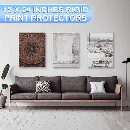 Vista 7 de Sherr 1 protector rígido de impresión para papel de póster de 18 x 24 pulgadas, protectores de páginas, fundas de plástico para póster, soporte