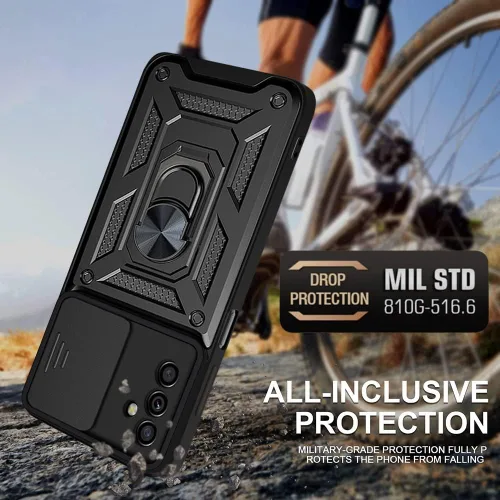 Vista 3 de Para Samsung Galaxy A13 5G Caso: Caja Del Teléfono Con Protector De Pantalla Para Samsung Galaxy A13 5G - Negro