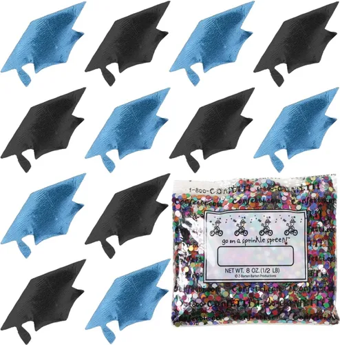 Vista 116 de Confetti Grad Cap Negro, Azul Marino Combo - 2 bolsas de media onza (1 oz)