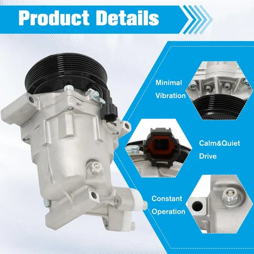 Vista 5 de Reemplazo de Compresor de A/C para Versa 2007-2012 Reemplazo para Tiida 2007-2015 92600CJ60A CO 11155C