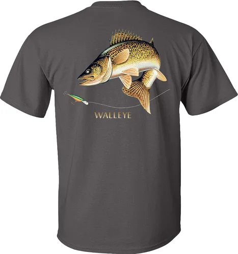Vista 2 de Fair Game Camiseta Walleye Perfil Combinación Pescador Pesca Pescador