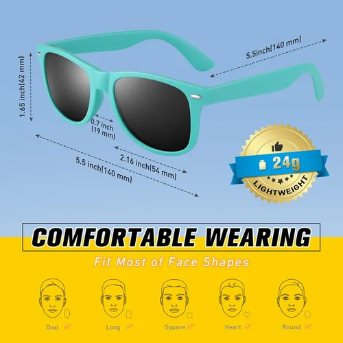 Vista 6 de CGID Retro Polarized Sunglasses for Men Women,Lightweight UV400 Protection Shades