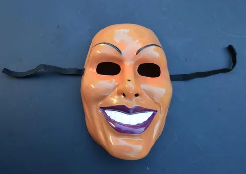 Vista 4 de Acid Tactical Máscara espeluznante de la purga de la cara sonriente de Halloween (mujer)
