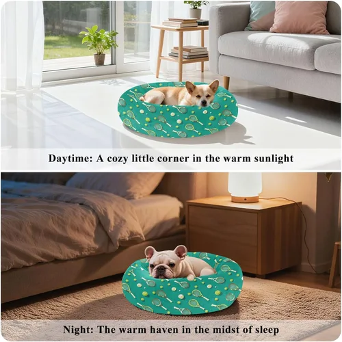 Vista 4 de Pet Dog Beds Warm & Cozy Fluffy Dog Cave Bed for Extra Small Size Pets Supplies XS Tennie
