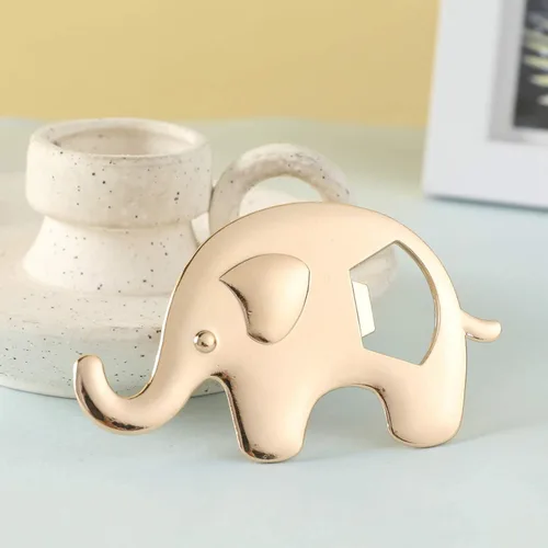 Vista 5 de Paquete de 12 abridores de botellas para niñas, regalos de fiesta de baby shower para invitados, abrebotellas en forma de elefante, regalos de baby
