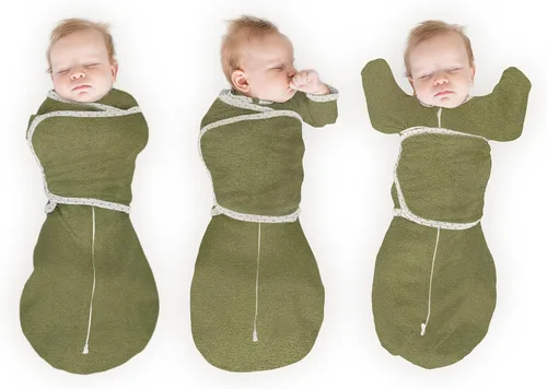 Vista 15 de SwaddleDesigns Saco Envolvente Omni de 6 Vías con Brazos Arriba para Recién Nacido, Más Opciones para Calmar el Reflejo de Sobresalto, Mejora