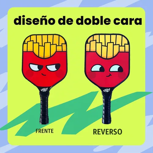 Vista 4 de Juego de 2 paletas de pickleball para niños, incluye 2 paletas de pickleball con 2 bolas, ligeras, fibra de vidrio, mejor control, raqueta