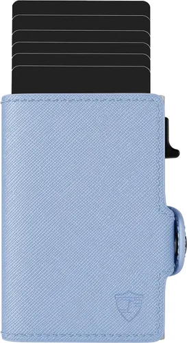 Vista 9 de Cartera Conceal Plus para hombres, cartera desplegable con bloqueo RFID, tarjetero delgado y minimalista para tarjetas de crédito, Minimalista