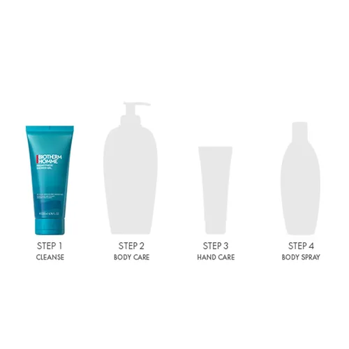 Vista 6 de Biotherm Homme Aqua Fitness Gel de ducha para hombres, con plancton biotecnológico, limpia e hidrata cuerpo y cabello, espuma refrescante
