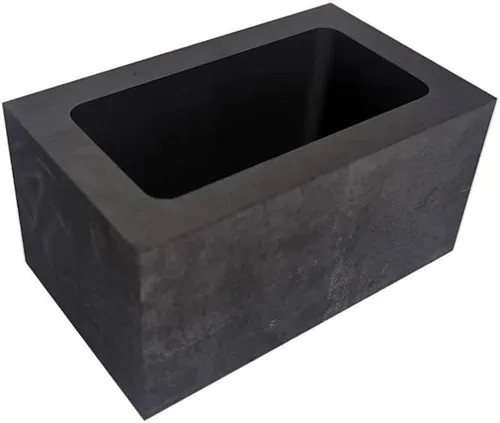 Vista 4 de OTOOLWORLD Molde de lingote de grafito dorado y plateado para fundir fundición refinado, molde de grafito (100x60x50MM
