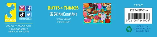 Vista 7 de Ceaco - Brian Cook - Butts on Things - Sweet Cheeks - Rompecabezas de 500 piezas