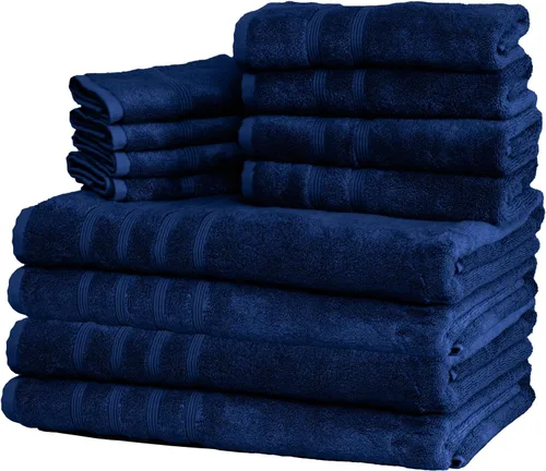 Vista 53 de Mosobam Lujoso juego de toallas turcas de 4 piezas XL, 35 x 70 pulgadas, 16 x 30 pulgadas, azul Allure de gran tamaño, 700 GSM, viscosa de bambú