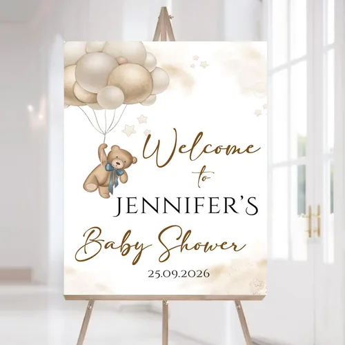 Vista 14 de Letrero de bienvenida personalizado para baby shower, cartel de bienvenida de safari para baby shower, letrero de baby shower de animales