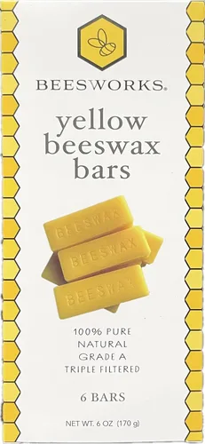 Vista 5 de Beesworks - Barra de cera de abejas amarilla de 450 g, calidad prémium de grado cosmético, multiuso, 2