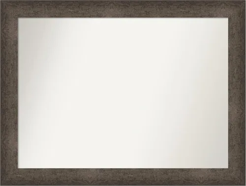 Vista 732 de Amanti Art Espejo de pared personalizado no biselado (25 x 25 pulgadas), marco de bronce acentuado, varios tamaños personalizados, espejo de baño
