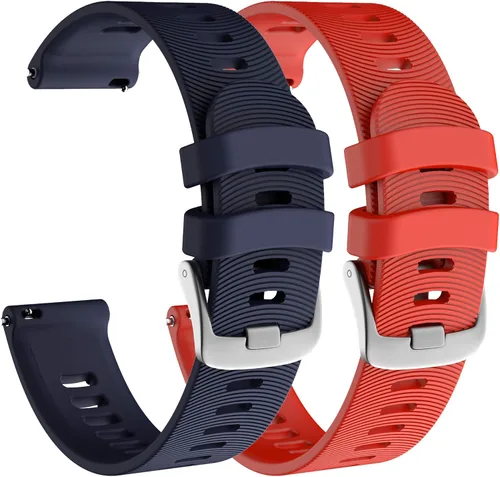 Vista 18 de ISABAKE - Correa de reloj de 0.787 in para Garmin Forerunner 245 645/Vivoactive 3/Venu Sq Negro