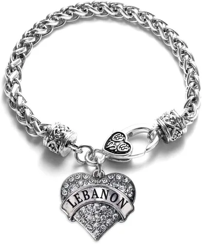 Vista 136 de Inspired Silver - Pulsera de plata con dije de corazón pavé con joyas de circonita cúbica