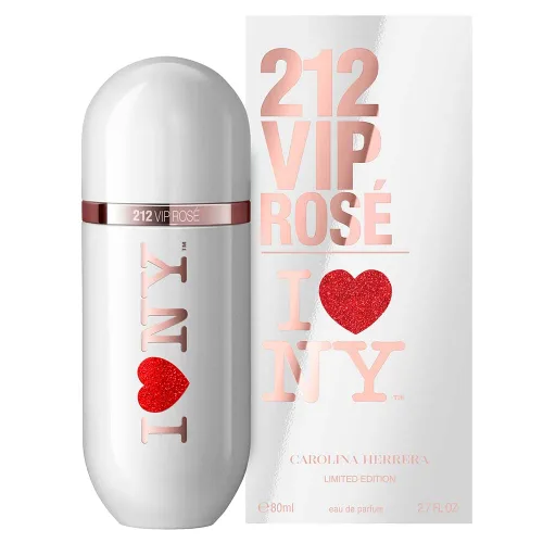 Vista 2 de Carolina Herrera 212 Vip Rose I Love Ny Edition Eau De Parfum Spray para mujer, 2.7 onzas