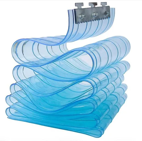 Vista 2 de Etlegor Kit de cortina de PVC para puertas, tiras de cortina de plástico resistente para puertas de habitaciones con aire acondicionado, almacén