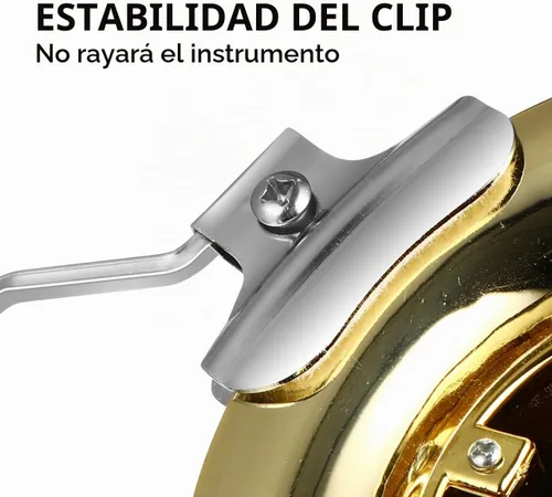 Vista 6 de Trompeta Trombón Clip de partituras Trompetista Lira Partitura Soporte de abrazadera (Plata)