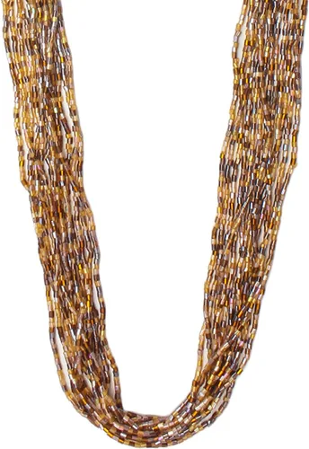 Vista 4 de Pendientes de pulsera de múltiples hebras en capas, collar largo hecho a mano con cuentas para mujer, disfraz de moda, juegos de joyería vintage