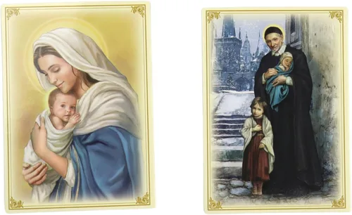 Vista 5 de Needzo Juego de tarjetas devocionales de Patrones Santos, baraja de tarjetas de aprendizaje de Learn The Saints, gran herramienta de aprendizaje