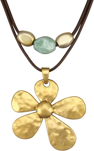 Vista 36 de Jeilwiy Collar de cuero para mujer, collar funky, gargantilla de cuerda con colgante, joyería de estilo bohemio
