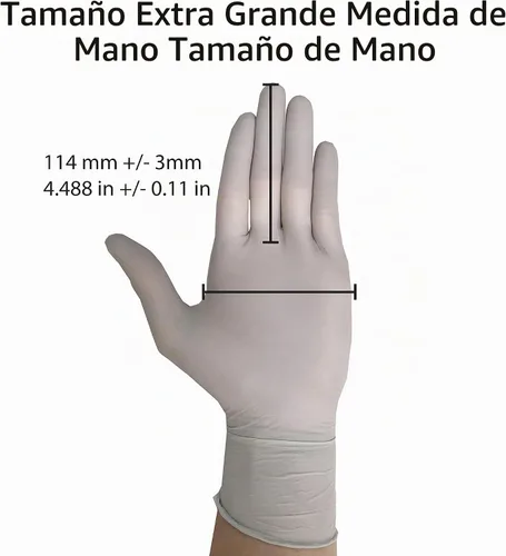 Vista 8 de Guantes desechables, aptos para alimentos, guantes de nitrilo Lite Duty, ligeros y resistentes, (250 unidades)