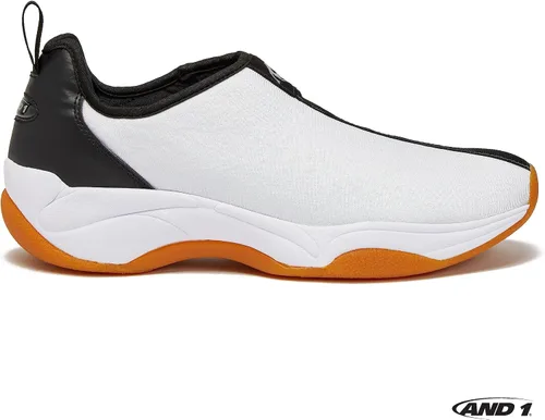 Vista 2 de AND1 Too Chillin - Zapatos sin cordones para hombre, zapatos de baloncesto retro fuera de la cancha para hombre, talla 7-16, negro, blanco, azul