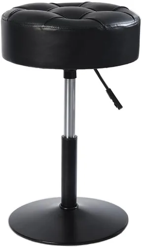 Vista 8 de Taburete de tocador ajustable con espuma de alta densidad que no se hunde y base de metal Silla giratoria de maquillaje, taburete de maquillaje