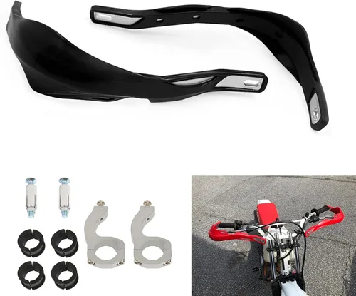 Vista 12 de Protección Universal para Manillar de Motocicletas, Protectores de Manos, Protectores de Parabrisas, Protector Anti-crash para Honda Motocross Verde
