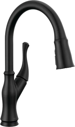 Vista 20 de DELTA Ophelia - Grifo de cocina de oro cepillado con pulverizador extraíble, grifo de fregadero de cocina de un solo agujero moderno, una sola
