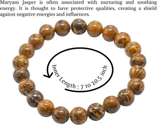 Vista 458 de Amazing Gemstone Crystal Bracelet for Women Men's Gifts - Protection Healing Crystal Bracelet - 8mm Gemstone Beaded Stretchable Bracelet Pulseras