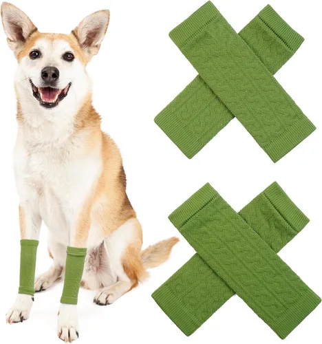 Vista 12 de ROZKITCH Protector de codo para perro, 2 patas delanteras y 2 patas traseras para rodilla, envoltura para codo de mascota, protector para calentar