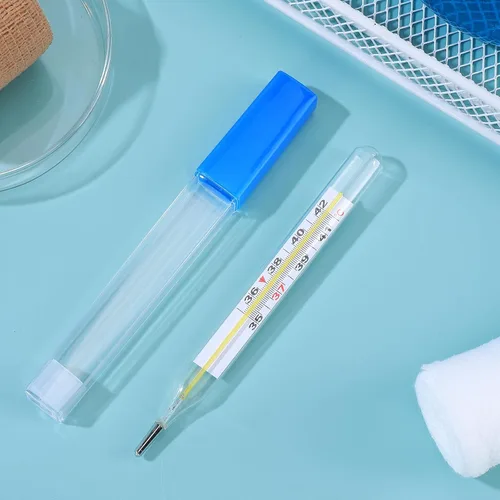 Vista 9 de MAGICLULU 4 piezas de temperatura oral de vidrio para adultos mayores, escala de números Celsius grandes en negrita, indicador preciso de fiebre